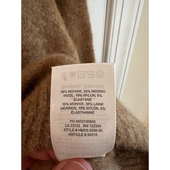 The Group Babaton Womens Adichie Brown Merino Wool Turtleneck Sweater Sz M - Picture 6 of 7